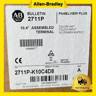 2711P-K10C4D8 Panelview Plus Factory Sealed 2711P-K10C4D8 New