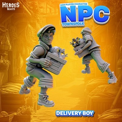 Dungeons & Dragons NPC Character - Male Human - Delivery Boy, Transport, Runner