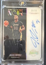 2016-17 Panini Noir Auto Noir Julius Randle Autograph 25/25 #26 Lakers Bookend