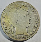 1904-O Barber Half Dollar VG 821 better date