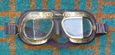 Vintage 1940s/ 1950s Split Lens Flying / Motorbike Goggles - Aviation / Driving