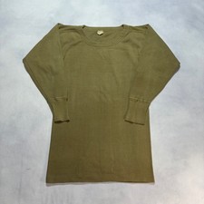 Vintage 1940's Military Long Sleeve Thermal Undershirt Wool Size Small True VTG