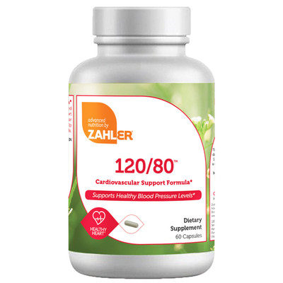 Advanced Nutrition by Zahler 120/80 Blood Pressure 60 Capsules Free Shipping