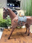 Vintage Marx Johnny West Brown Horse w Saddle Bridle USA 10” Action Figure