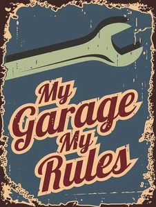Retro Vintage Classic Man Cave Garage Old Sign Self Adhesive Vinyl Sticker