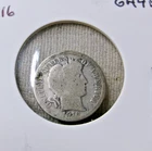 1916 S SILVER BARBER DIME