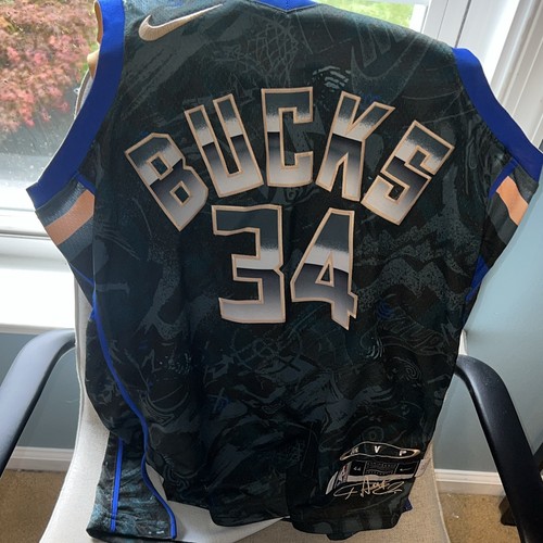 Nike Milwaukee Bucks Giannis Antetokounmpo #34 NBA Jersey Men’s M Black/Blue