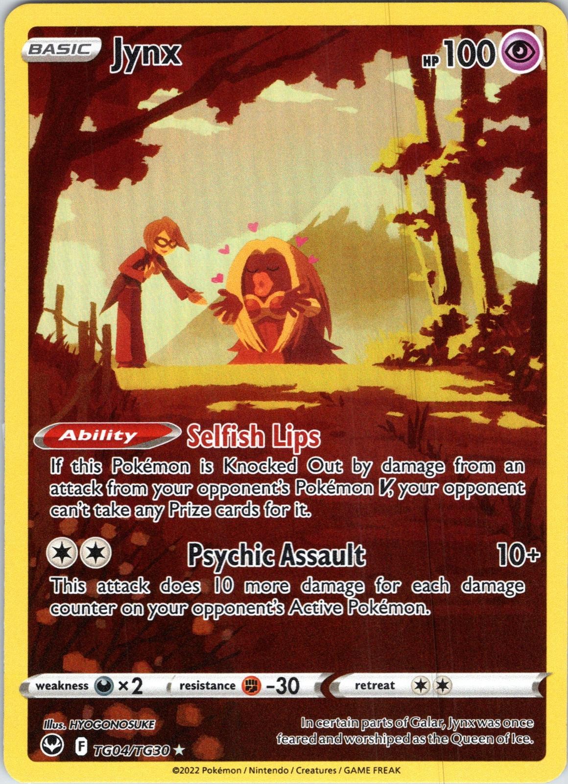Jynx TG04/TG30 Holo Silver Tempest Trainer Gallery Pokemon NM