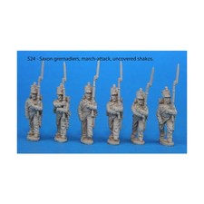 Gripping B Calpe Minis Napoleon  Six Saxon Grenadiers in March-Attack  Pack New