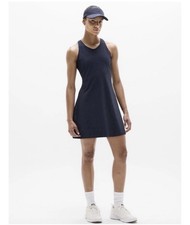 Athleta Match Point Dress Size Medium Athletic Tennis Pickleball Navy NWT