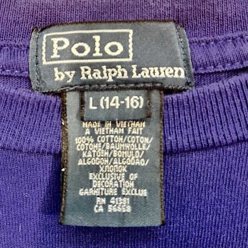 Polo Ralph Lauren Boys Blue Long Sleeve Italy T-Shirt - Size L - Picture 4 of 4
