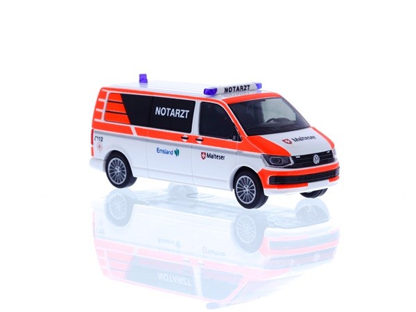 Rietze 53956 - 1/87 Volkswagen T6 Malteser Papenburg - New