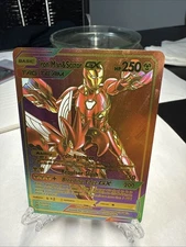 Iron Man & Scizor GX Hp250 Rainbow Foil Fan Art Card 47/100 Iron Avenger💥💥💥
