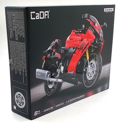 CADA C64051W Maßstab 1:6 1043 Teile - Suzuki Hayabusa Motorrad ungebaut - rot