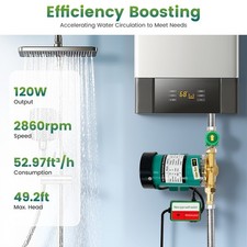 Automatic Water Pressure Pump Shower Booster Pump Garden Hose Water Pump 120W UK