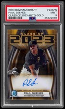 Paul Skenes Bowman 2023 Gold Refractor Auto