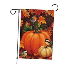 Fall Garden Flag Double Sided Outside Flag Thanksgiving Pumpkin 12x18 Inch