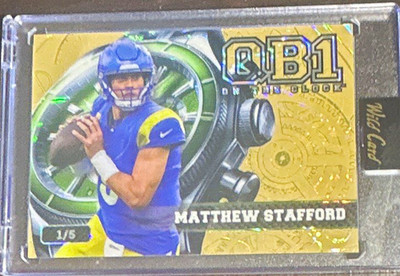 2026 Wild Card QB1 On The Clock Gold Matthew Stafford 1/5 Rams SSP