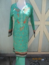 pakistani beautfull emboridery lawn cotton pant kameez Lmsize bust 48