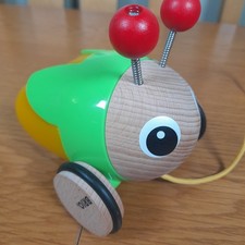 BRIO play & learn Wooden Plastic Pull-Along Light-Up Firefly Toy 12m+
