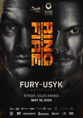 Tyson Fury vs Oleksandr Usyk Undisputed Riyadh Season 2024 Boxing Poster Print