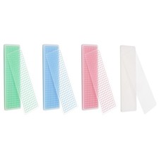 40Pcs 5.9 x 2" Washi Tape Cards with Arc Corner for Home, Pink/Blue/Green/Blank