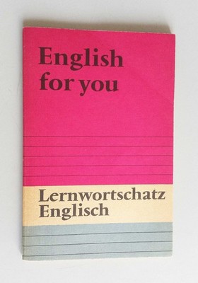 English for you   Lernwortschatz bis 6.Fremdspr.jahr, Volk+Wissen Berlin  79 geb