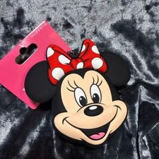 Disney Minnie Mouse Face Silicone Bag Charm Black Red White