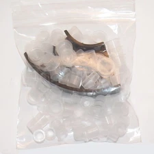 100 ASST 50 SMALL 50 MEDIUM TATTOO INK CAP CUPS + BLACK HOLDER KIT