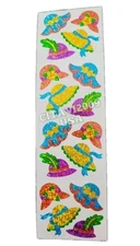 HAMBLY STUDIOS STICKERS SHEET PRISMATIC / GLITTER * HATS * COLLECTIBLE RETIRED. 