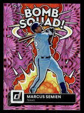 2022  Donruss #BS-4 Marcus Semien Bomb Squad Pink Fireworks RANGERS