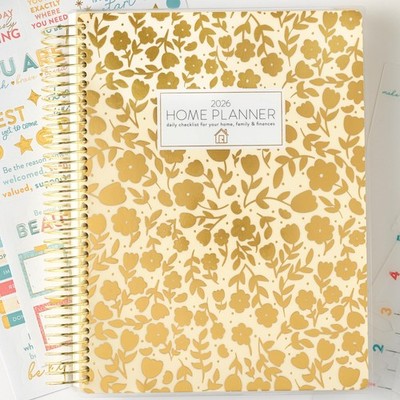 PPP Home Planner 2026 | 12Month Weekly Calendar Sunday Start | Monthly Review...