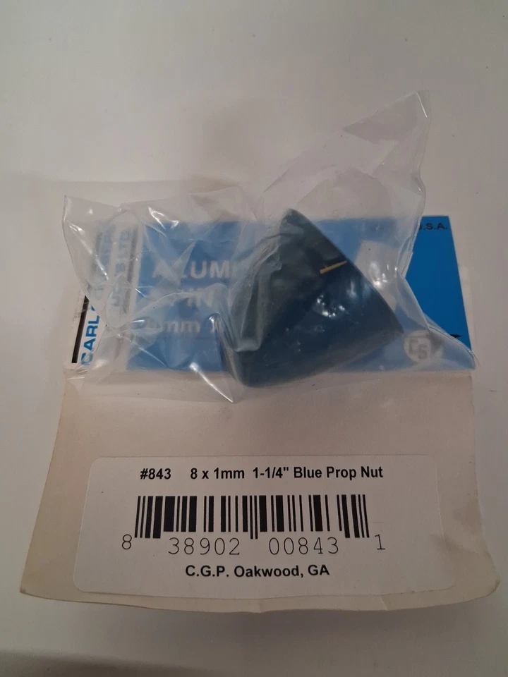 Carl Goldberg Blue Aluminum 1 1/4 Spinner Nut 8mm X 1mm - Image 2 of 3