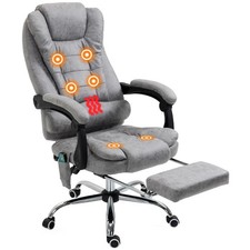 Vinsetto Massage Office Chair Heated Reclining Ergonomic Desk Chair Footrest