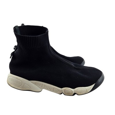 Christian Dior Fusion Black Technical Mesh High Top Sock Sneakers Womens 39 9