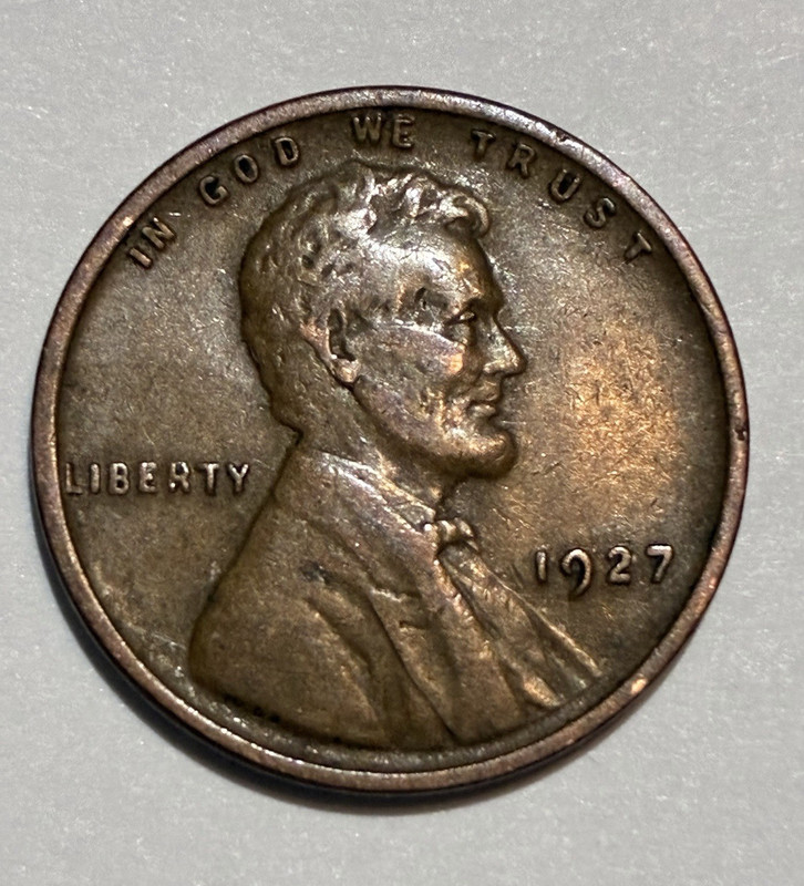 1927 Lincoln Wheat Small Cent Penny BN Business Strike KM#132
