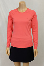 Coolibar Women  s Long Sleeve UPF 50 Swim Shirt Size Small Coral Pink Rash Guard