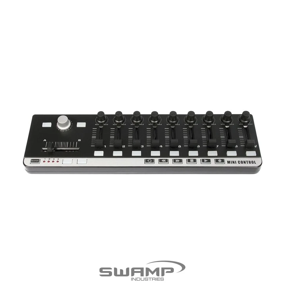 MIDI Controller - 8 Faders + Master - Panning - Sweep Knob - Playback Controls