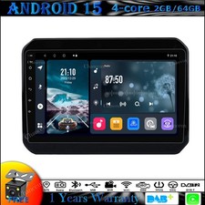 9"Android 15 Head Unit Carplay GPS SAT Navi Radio DAB For Suzuki Ignis 2016-2020