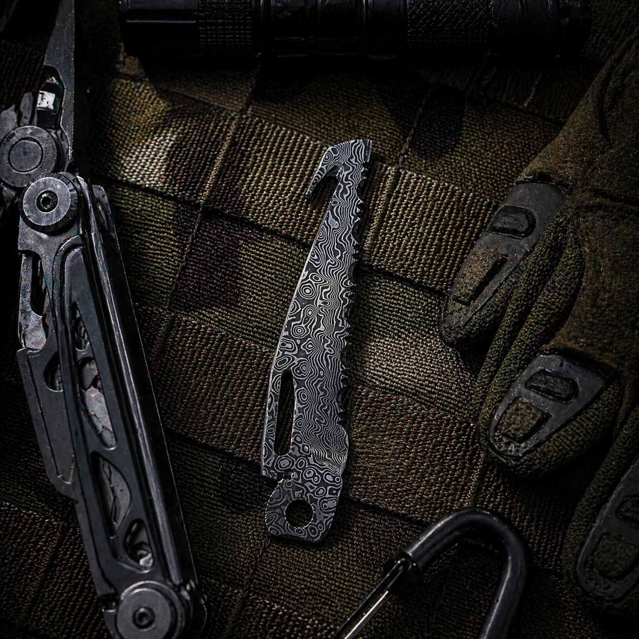 Custom VG10 Damascus (Serrated)Blade for LEATHERMAN SURGE – CNC, 60HRC