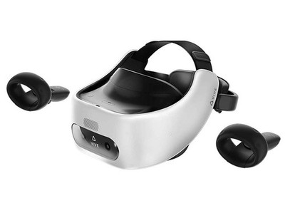 HTC Vive Pro Focus Plus 6DOF VR Headset in Almond White Bundle Including VR