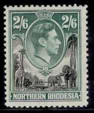 NORTHERN RHODESIA GVI SG41, 2s 6d black & green, LH MINT. Cat £18.