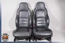2008 Chevrolet Corvette C6 Leather Power Seat Set Black Oem Note