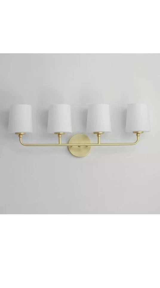 Tocador de baño Maxim Lighting 12094SWSBR Bristol luz latón satinado Foto 2 de 4