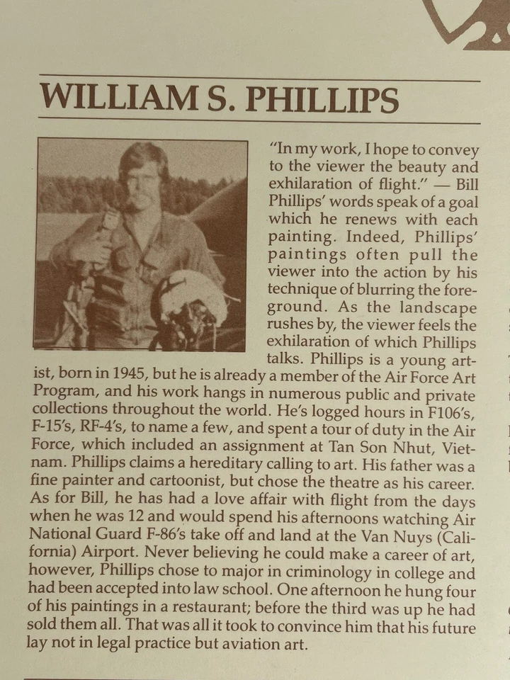 William Phillips Next Time Get 'Em All Flying Tigers Pilot FIRMADO impresión con certificado de autenticidad Foto 3 de 4