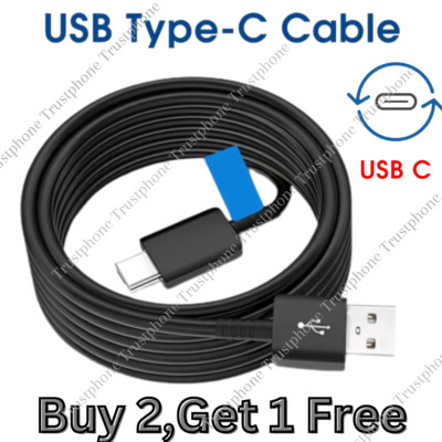 USB C Type C Fast Data Charging Cable For Samsung LG Phones Tablets Android