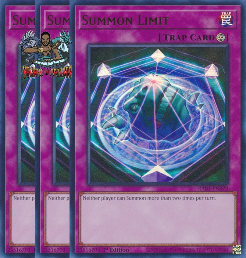 yugioh summon limit card RC04-AE071 (UL) may be 1st or Unlimited Edition Yugioh Summon Limit (Secret Rare)