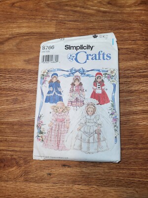 Simplicity 8766 Vintage Dresses Sewing Pattern for 16''-18 Baby Dolls