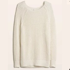 Wilfred Women's Size XS Ivory Randonnai Sweater Chunky Knit Side Slits Top 169