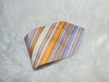 1970s retro vintage Sears The Mens Store multicolor yellow striped necktie TIE